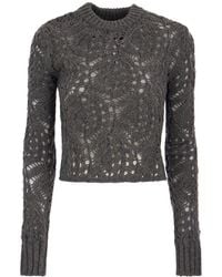 Sportmax - Ribbed Knit Cropped Jumper - Lyst