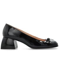 NODALETO - Bow Detail Block Heel Pumps - Lyst