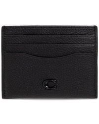 COACH - Leather Card Holder, - Lyst