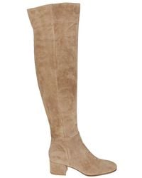 Gianvito Rossi - Rounded-toe Knee-high Boots - Lyst