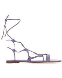 Gianvito Rossi - Open Toe Lace-up Sandals - Lyst