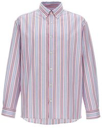 A.P.C. - Striped Buttoned Shirt - Lyst