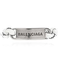 Balenciaga - Logo Engraved Bracelet - Lyst