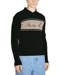 Martine Rose - Chenille V-Neck Knitted Jumper - Lyst