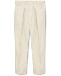 Gucci - Cotton Pleat-front Trousers - Lyst