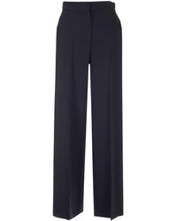 Max Mara Afoso High Waisted Trousers - Blue