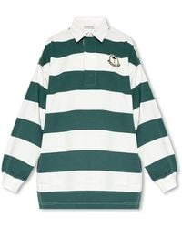 Moncler Genius - Moncler X Palm Angels Striped Long Sleeved Polo Shirt - Lyst