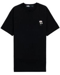 Karl Lagerfeld - Logo Patch Crewneck T-shirt - Lyst