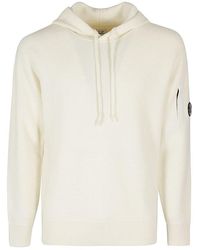 C.P. Company - Lens-detailed Hooded Drawstring Jumper - Lyst