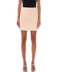 Alessandra Rich - Tweed Sequin Mini Skirt - Lyst