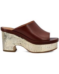 Chloé - Chloe Sabot With Chloé Oli Platform In Leather - Lyst