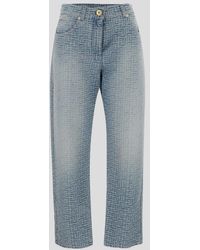 Balmain - Monogrammed Straight-leg Jeans - Lyst