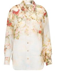 Zimmermann - Floral-printed Button-up Shirt - Lyst