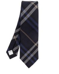 Burberry - Check Pattern Pointed-Tip Tie - Lyst