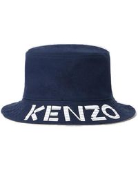 KENZO - Kenz Logo Print Reversible Bucket Hat - Lyst