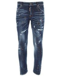 DSquared² - Blue Stretch Denim Sexy Twist Jeans - Lyst
