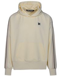 Palm Angels - White Polyester Sports Sweatshirt - Lyst