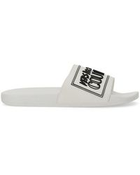 Versace Jeans Couture - Logo Embossed Slip-On Slides - Lyst