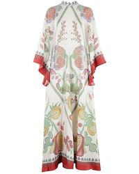 La DoubleJ - Magnifico Floral Printed Midi Dress - Lyst