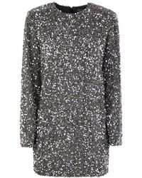Elisabetta Franchi - Embroidered Boxy Mini Dress - Lyst