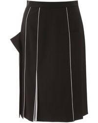 Burberry Piping Detail Skirt - Black
