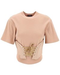 Mugler - Corset T-Shirt - Lyst