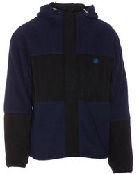 Maison Kitsuné - College Patch Color-block Polar Fleece Jacket - Lyst