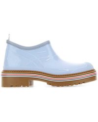 Thom Browne - Stripe-trim Round-toe Ankle Boots - Lyst