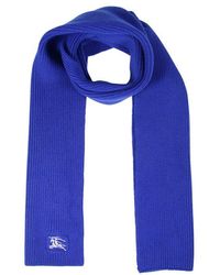 Burberry - Ekd-embroidered Ribbed-knit Scarf - Lyst