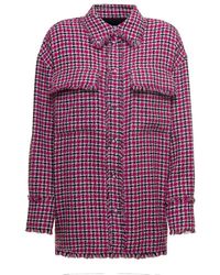 MSGM - Oversize Cotton Twill Shirt With Pockets - Lyst