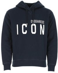 DSquared² - Icon Logo Print Hoodie - Lyst