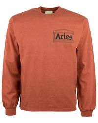 Aries - Logo Print Long-sleeved T-shirt - Lyst