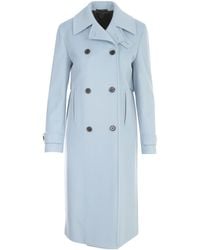 Paul Smith Double-breasted Mid-length Coat - Blue