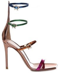 Gianvito Rossi - Ribbon Uptown Heeled Sandals - Lyst