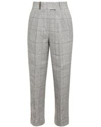 Peserico - Linen Trousers - Lyst