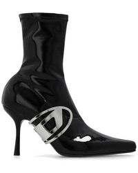 DIESEL D-eclipse Heeled Boots in Black | Lyst UK