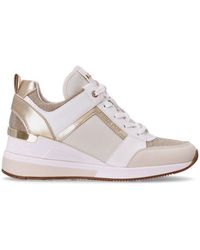 MICHAEL Michael Kors - Logo Patch Wedge-Heel Sneakers - Lyst