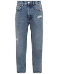 AMISH - Wide-leg Distressed Jeans - Lyst