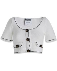 Moschino - Cropped Button-up Cardigan - Lyst