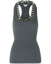 Stella McCartney - Dark Wool Blend Tank Top - Lyst