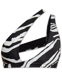 Stella McCartney - One-shoulder Zebra Printed Bikini Bra - Lyst