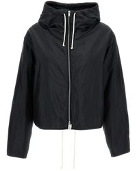 Jil Sander - Crop Padded Jacket With Drawstring - Lyst