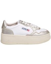 Autry - Medalist Logo Embroidered Platform Sneakers - Lyst