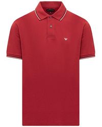 Emporio Armani - Logo Printed Short Sleeved Polo Shirt - Lyst