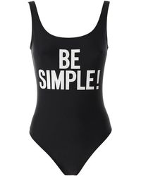 Moschino - Slogan Printed One-piece Swimsuit - Lyst