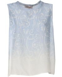 ERMANNO FIRENZE - Satin Printed Top - Lyst