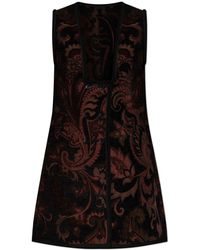 Etro - Paisley Print Double-Breasted Waistcoat - Lyst