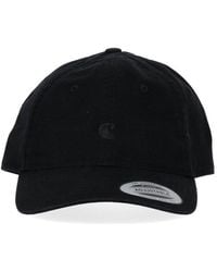 Carhartt WIP Logo Motif Embroidered Baseball Cap - Black