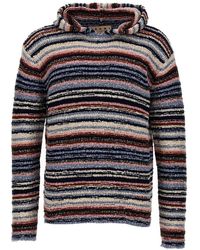 Marni - Striped Hooded Knitted Jumper - Lyst