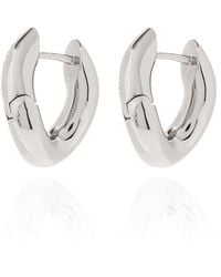 Balenciaga - Loop Xxs Logo Engraved Earrings - Lyst